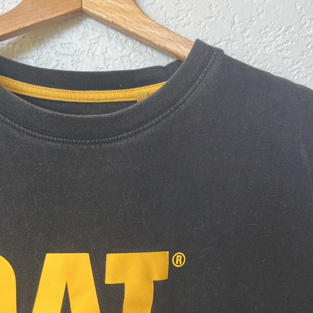CAT Short Sleeve T-Shirt Black and yellow XL - Picture 6 of 10